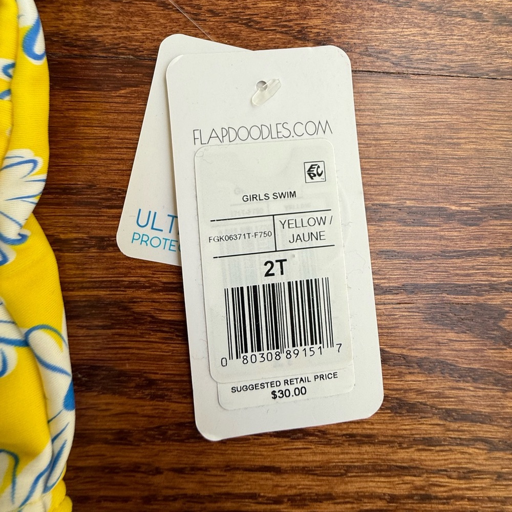 NEW Flapdoodles One Piece Swimsuit 2T - Picture 4 of 6
